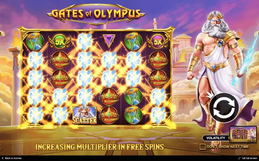 gates pf olympus free spin